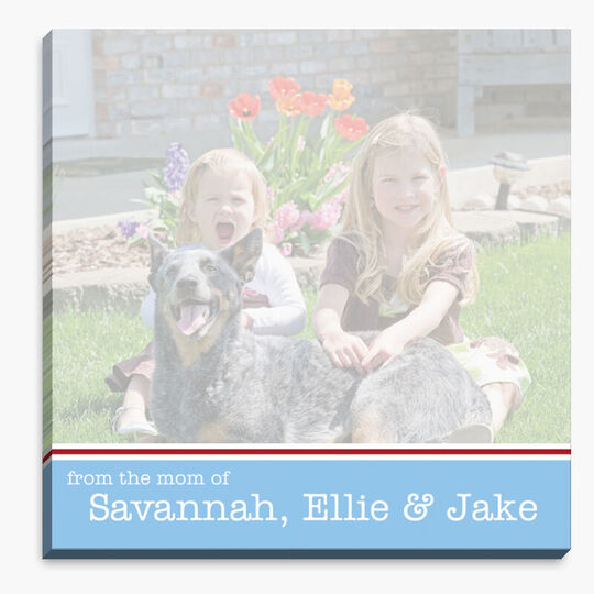 Blue and Red Band Photo Notepad